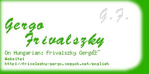 gergo frivalszky business card